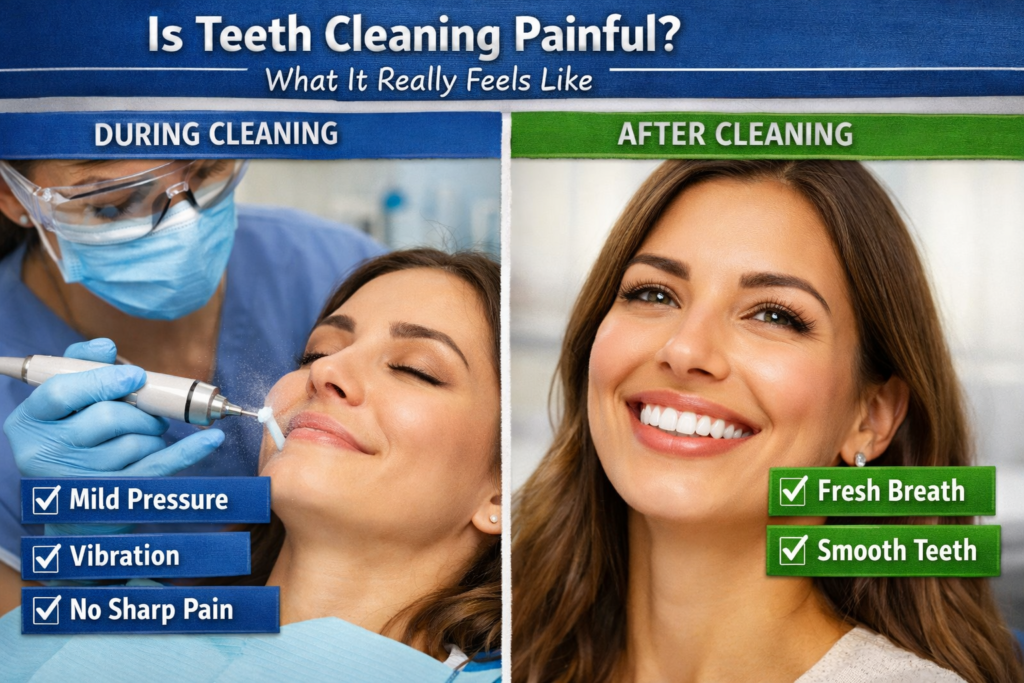 Is teeth cleaning painful? Mild discomfort during dental scaling, not pain