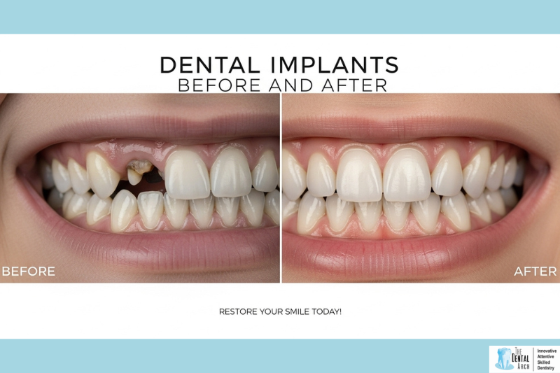 Smile transformation after dental implant