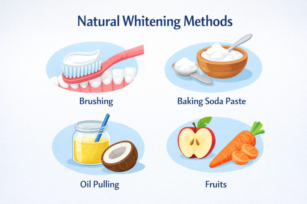 natural teeth whitening methods at home safe remedies