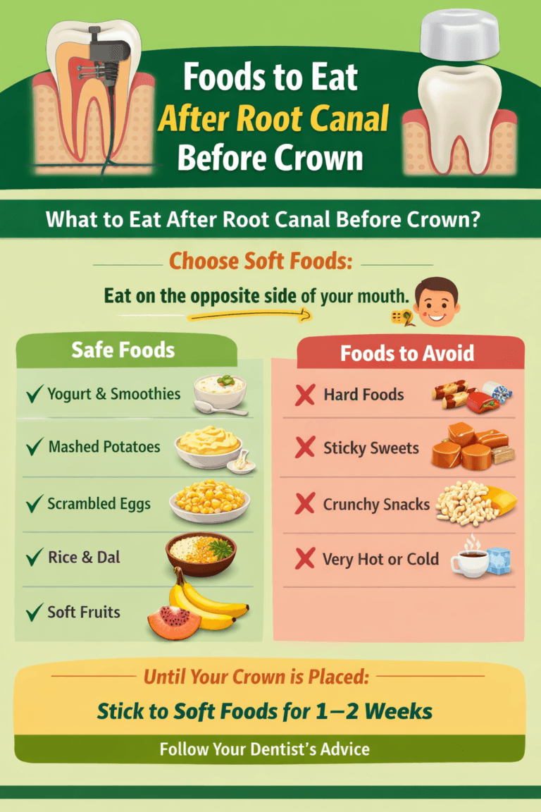 What to Eat After Root Canal Before Crown
