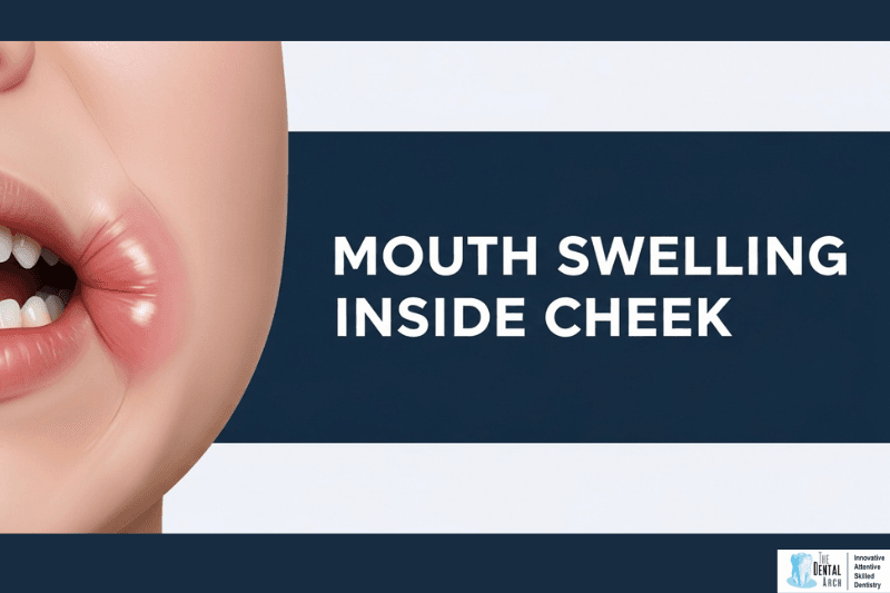 What causes swelling inside the cheek
