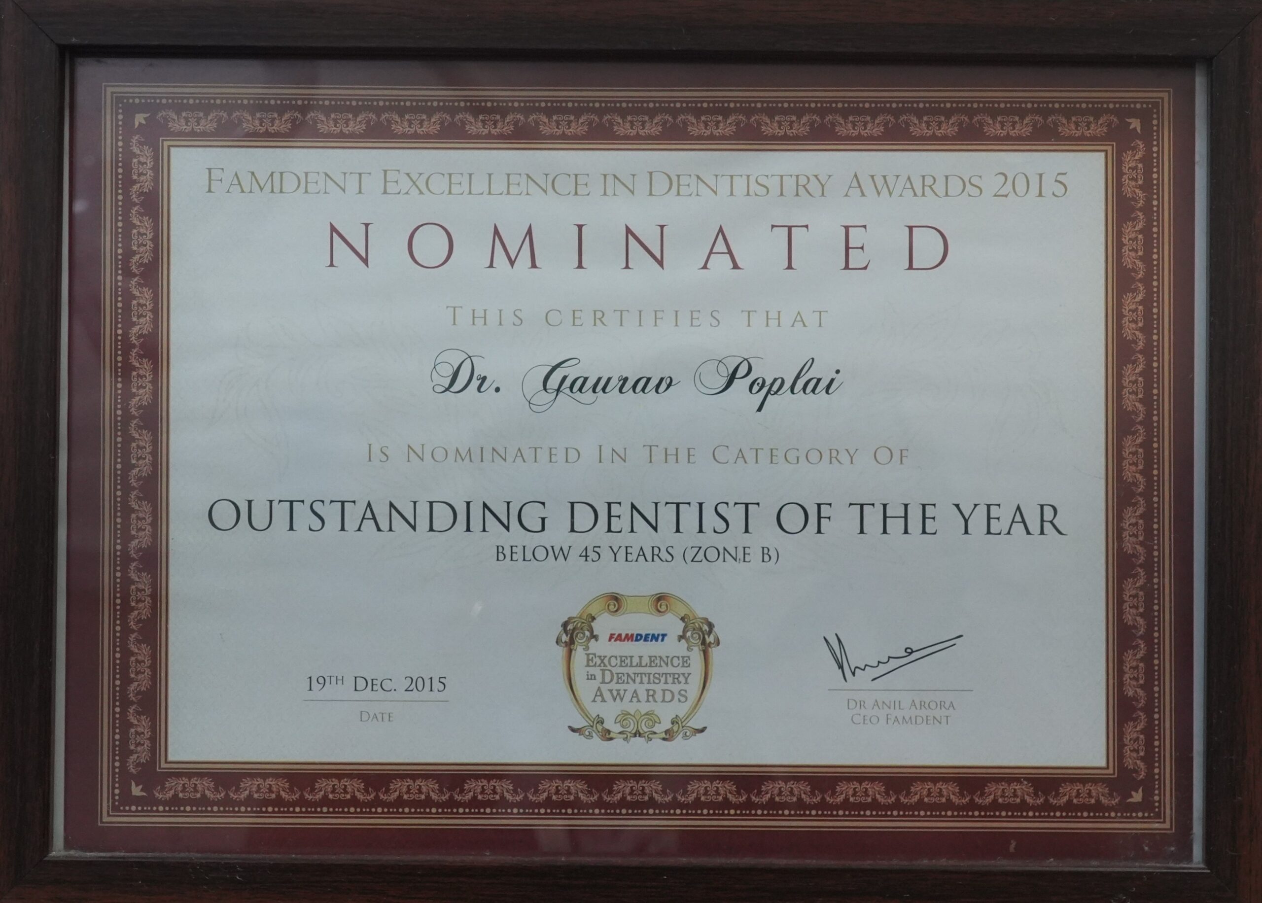 Famdent Excellence in Dentistry Awards