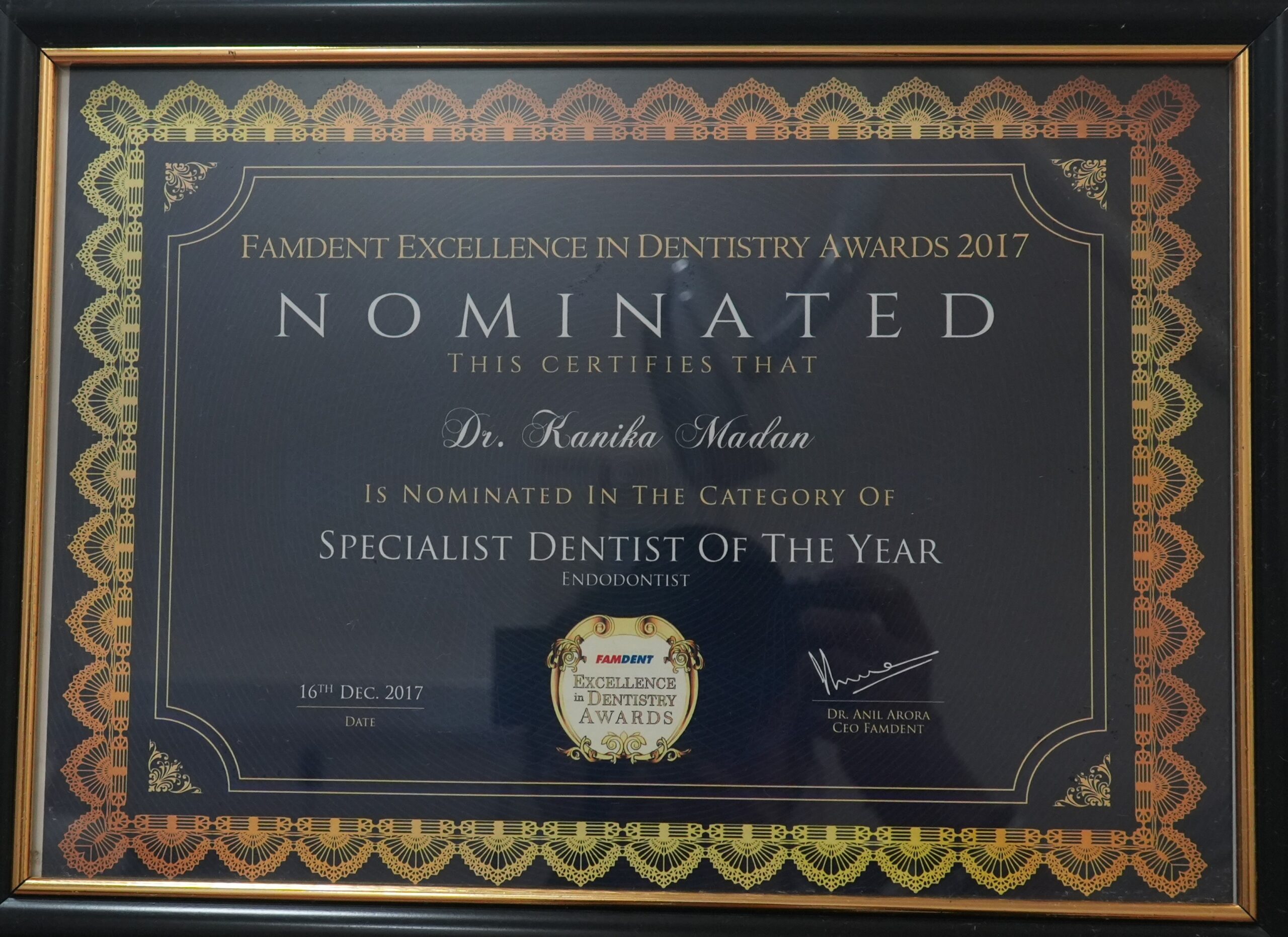 Specialist dentist of the year