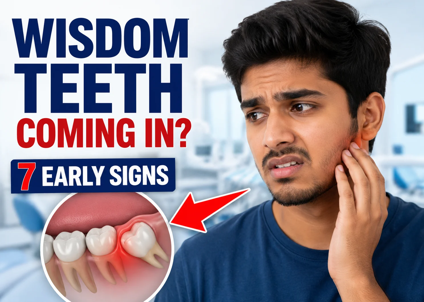 First signs of wisdom teeth coming in