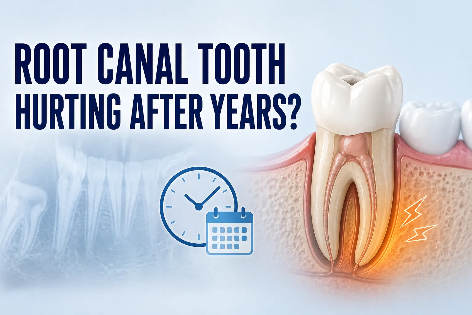 Why is my root canal tooth hurting after years