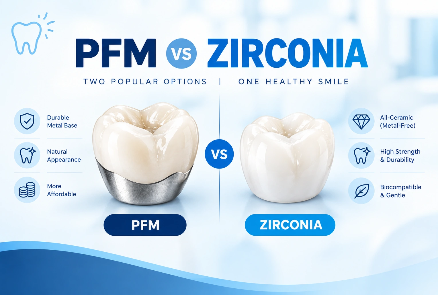 PFM vs Zirconia