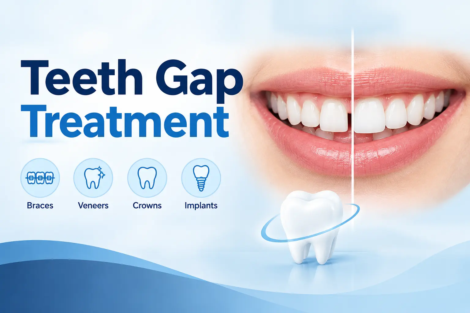 Teeth gap treatment